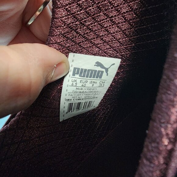 Puma Womens Fierce KRM Sneakers 9 High Top Burgundy Trainers - Picture 10 of 10